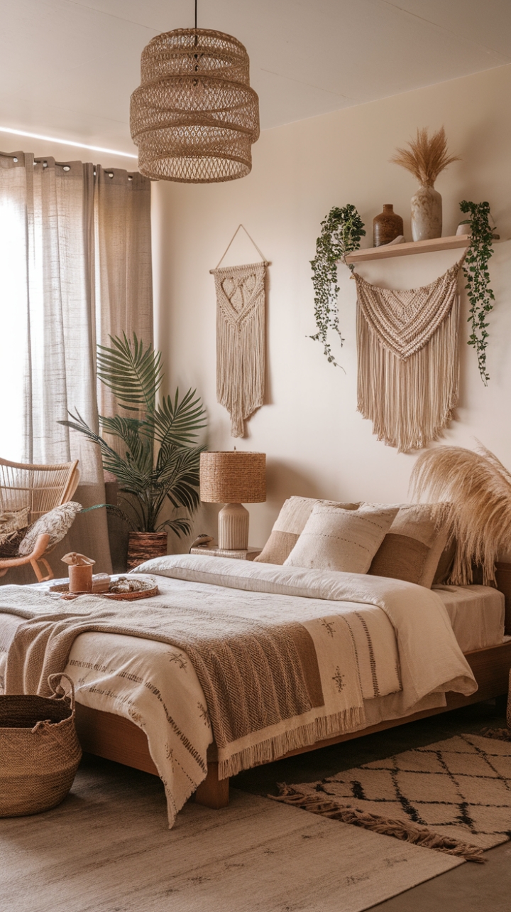 Create Your Rustic Boho Sanctuary with Earthy Tones and Organic Textures