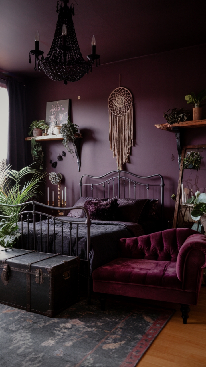 Enchanting Boho-Gothic Bedroom Retreat