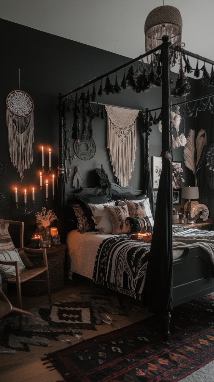 A Dark Romance Sanctuary: Embrace Mystical Elegance in Your Bedroom