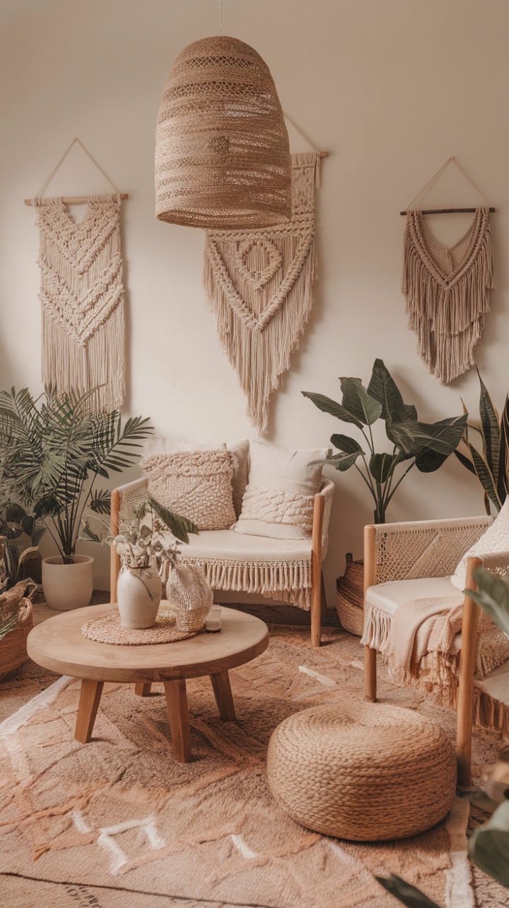 Embrace Cozy Elegance in a Natural Bohemian Retreat