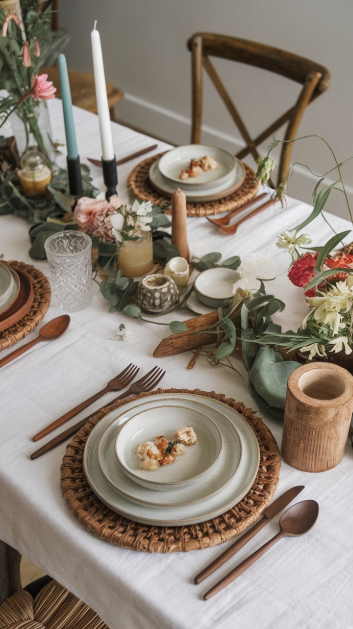 Bohemian Table: A Feast of Textures and Natural Beauty