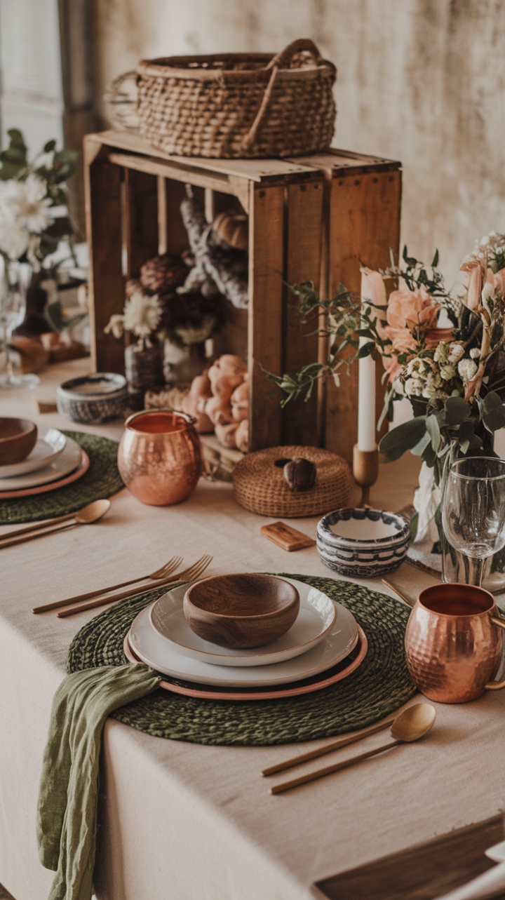 Eclectic Tablescape: A Vibrant Bohemian Feast for the Eyes
