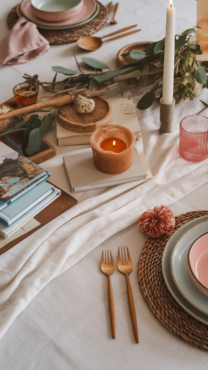 Embrace the Beautiful Mess: A Boho-Inspired Tablescape for Cozy Gatherings