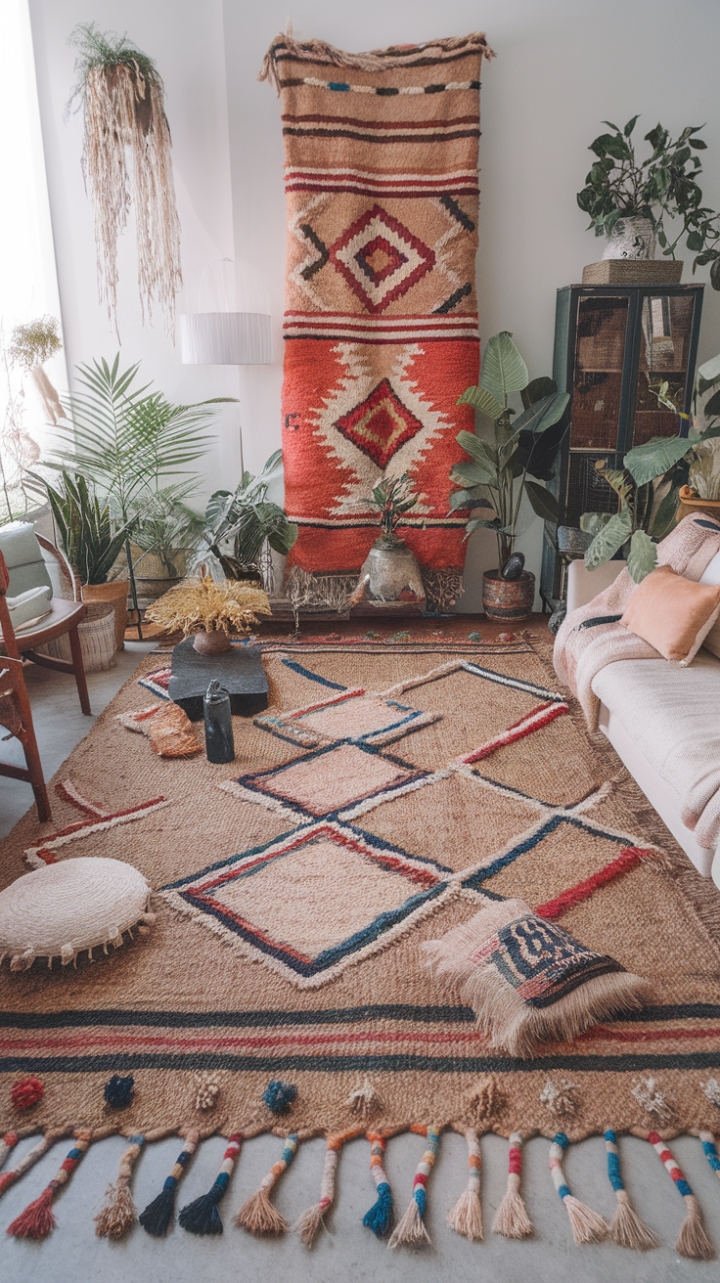 Wanderlust-Inspired Rug Transforms Your Living Room into a Bohemian Oasis