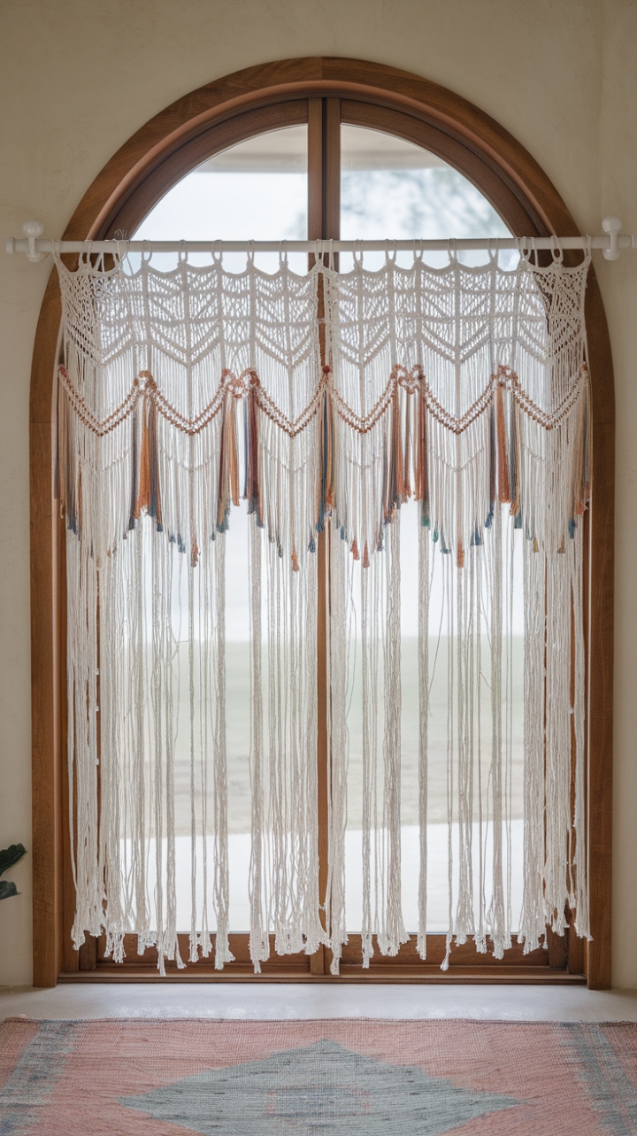 Effortless Boho Chic: Macrame, Tassels, and Fringe Curtains