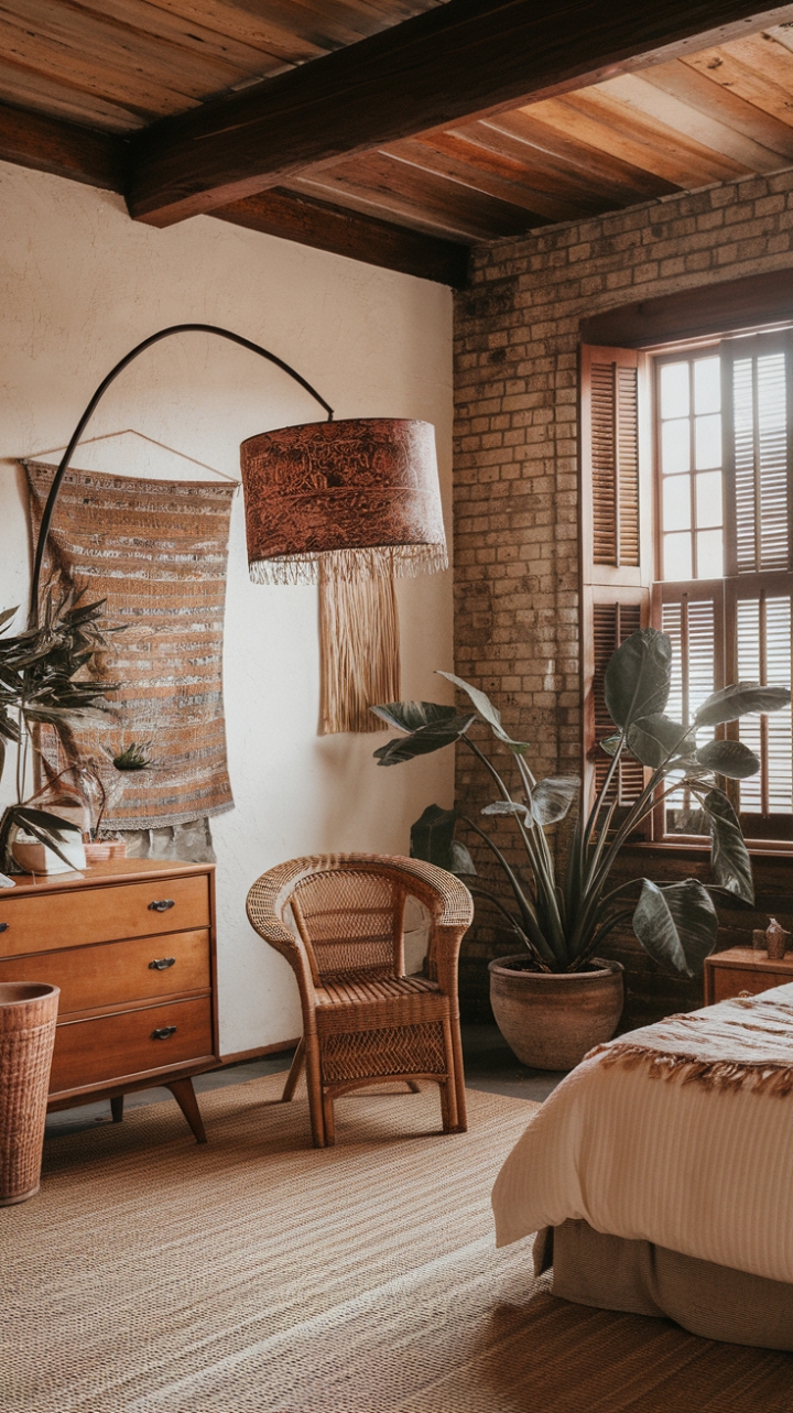 Charming Bohemian Retreat: A Cozy Blend of Vintage and Rustic Elegance
