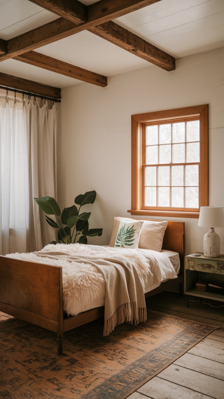 Boho Chic Retreat: Rustic Charm Meets 70s Cool