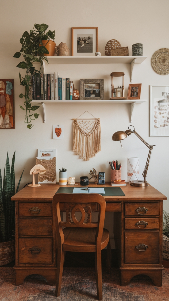 Bohemian Workspace: A Cozy Haven for Creativity