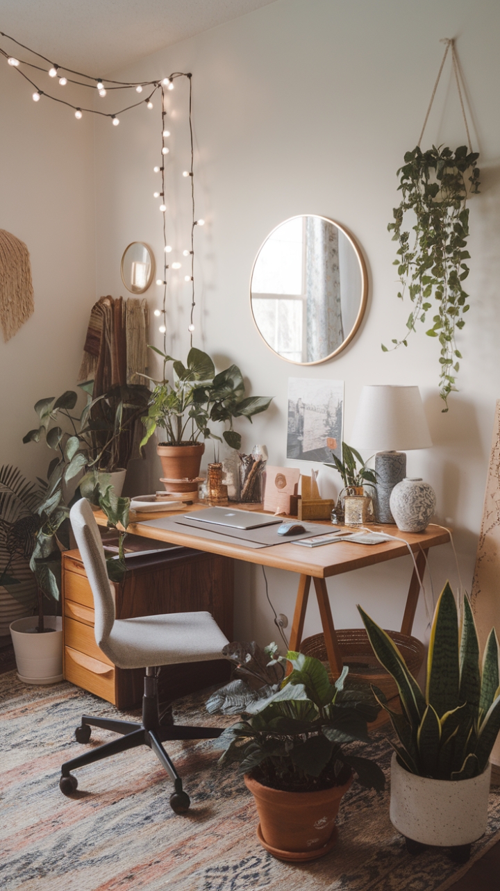 Inspiring Bohemian Workspace to Spark Your Creativity