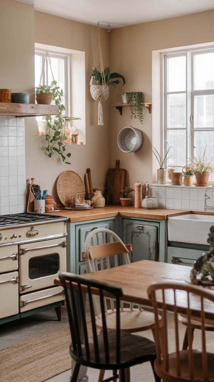 Bohemian Charm: A Rustic Kitchen for Good Vibes