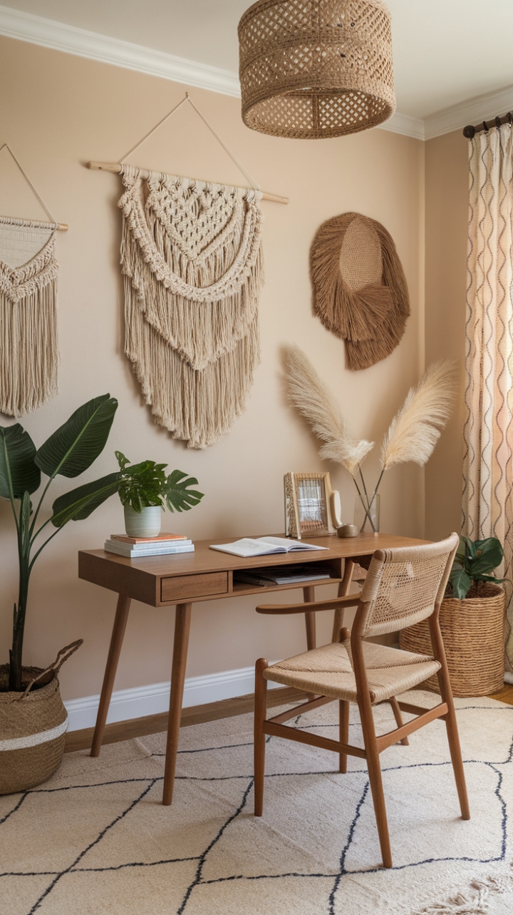 Bohemian Creative Sanctuary: A Calm and Inspiring Workspace