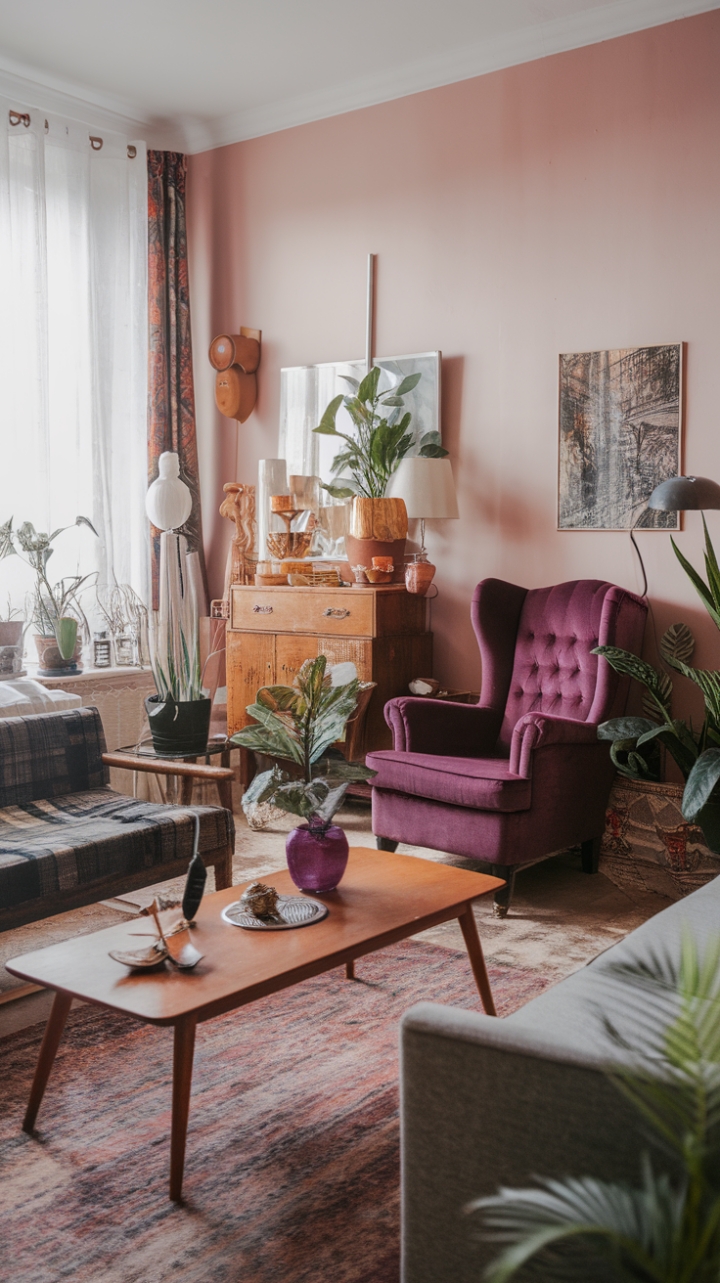 A Joyful Tapestry: Eclectic Comfort in Your Living Room