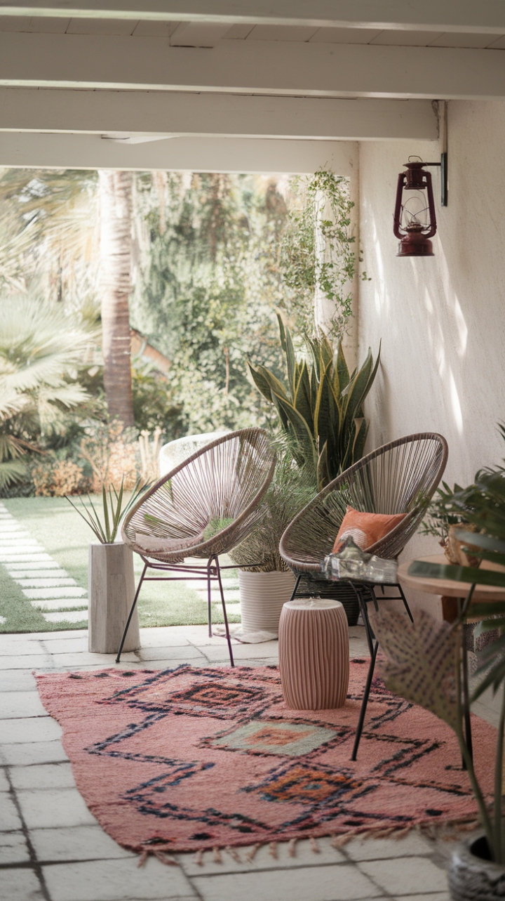 Bohemian Patio Retreat: A Stylish Oasis for Relaxation