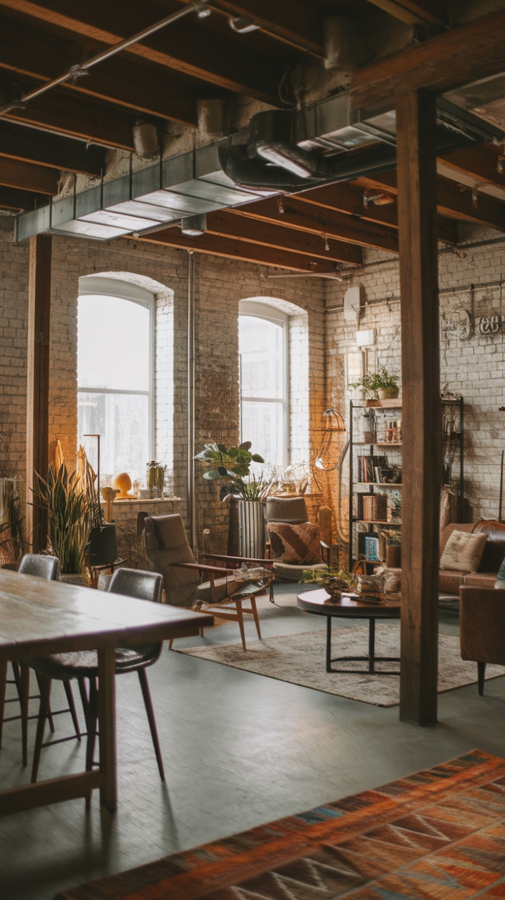 Charming Loft: Where Industrial Meets Bohemian Elegance