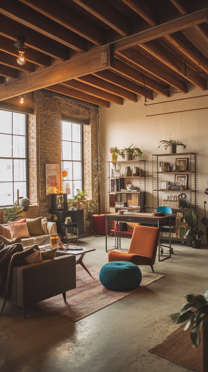 Urban Oasis: A Loft Where Industrial Meets Cozy Elegance