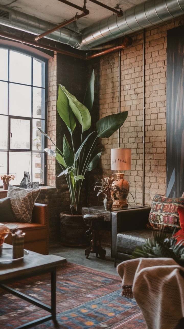 Urban Boho Oasis: Where Industrial Edge Meets Lush Charm