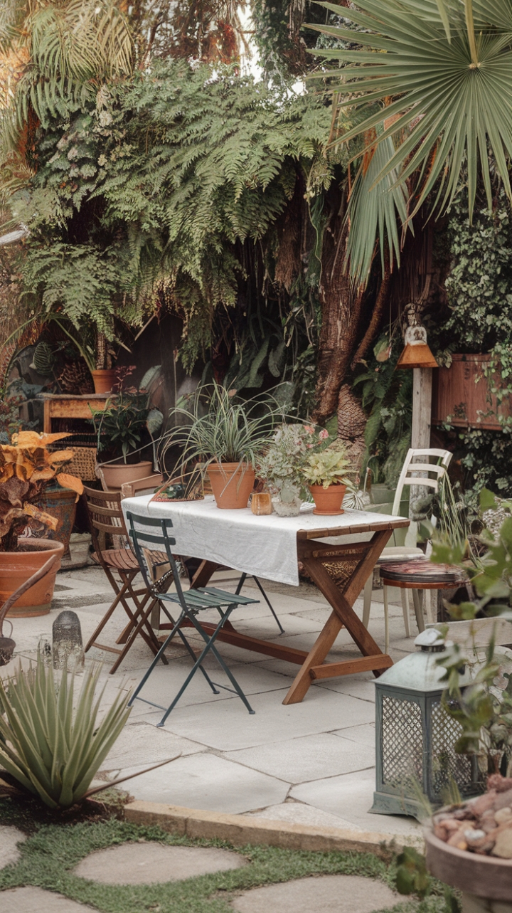 Bohemian Garden Oasis: A Vibrant Gathering Space