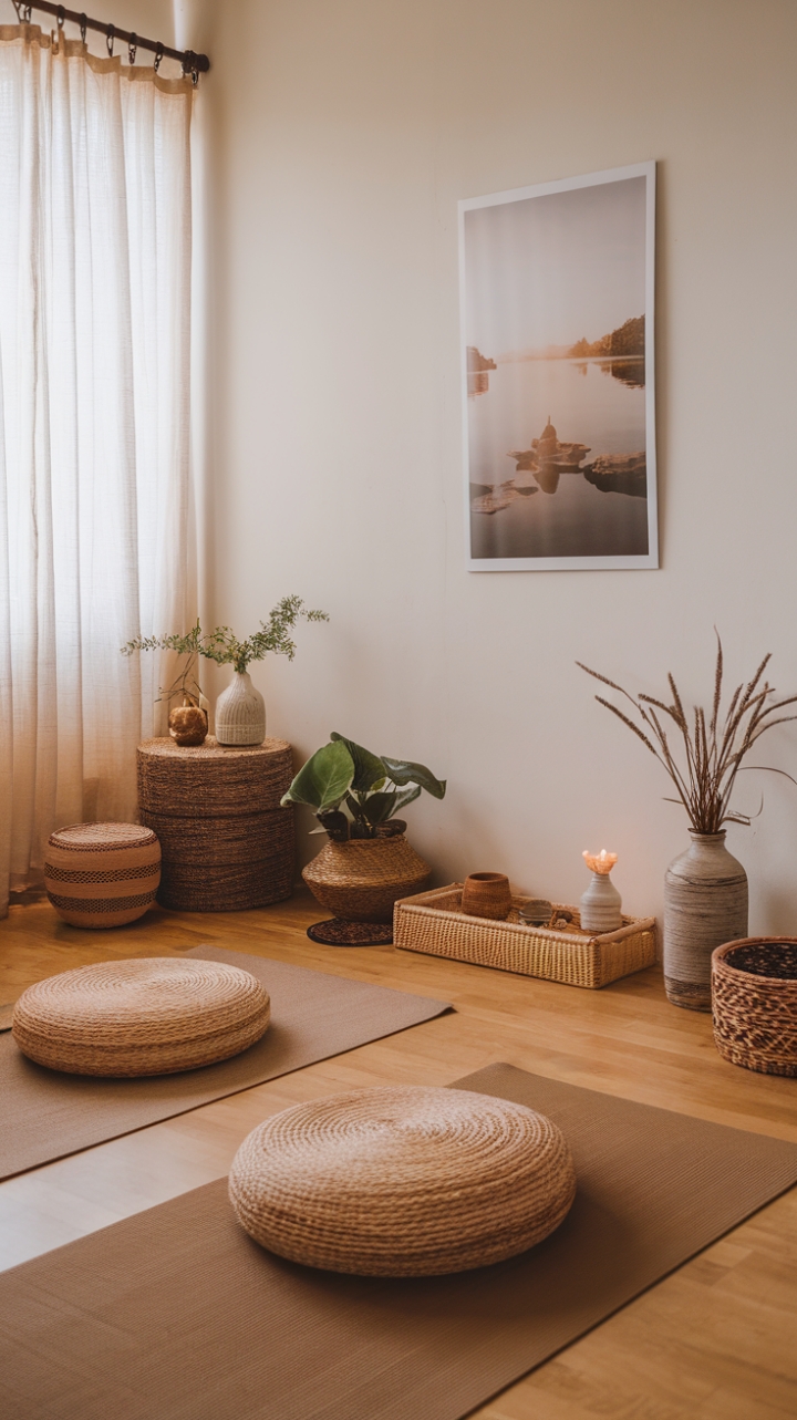 Create Your Bohemian Yoga Sanctuary with a Serene Landscape