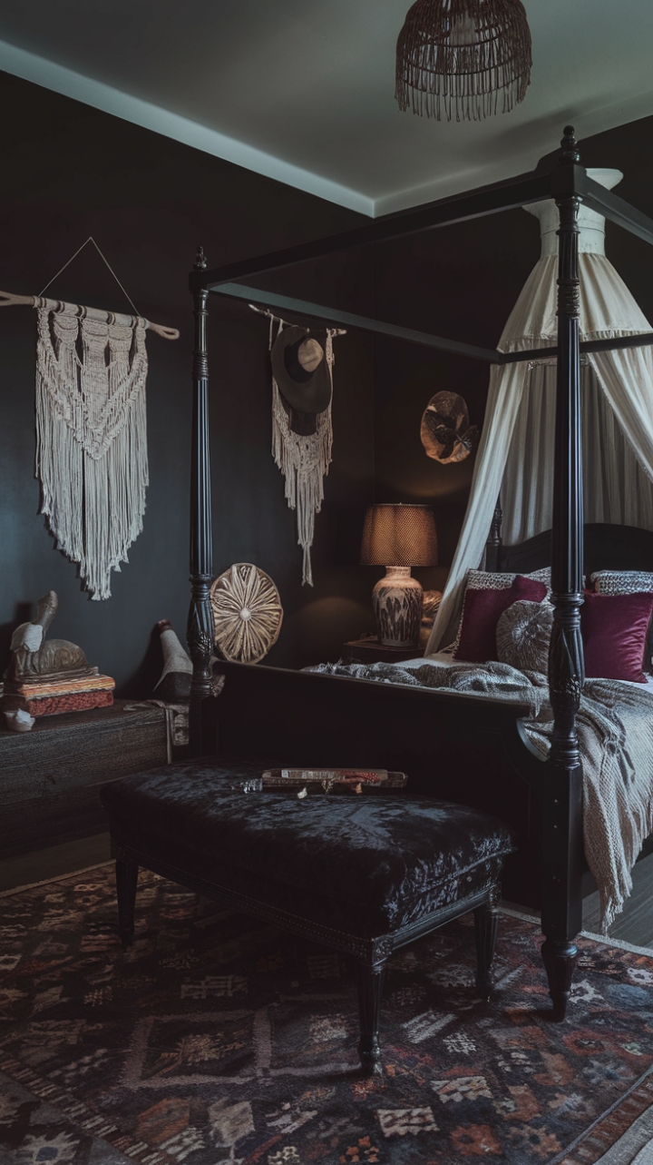Moody Magic: A Gothic Bedroom Retreat
