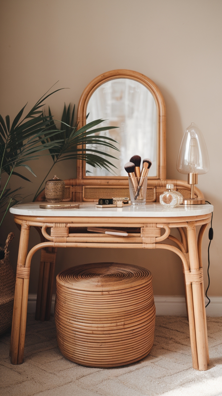 Elevate Your Beauty Routine with a Stylish Natural Dressing Table