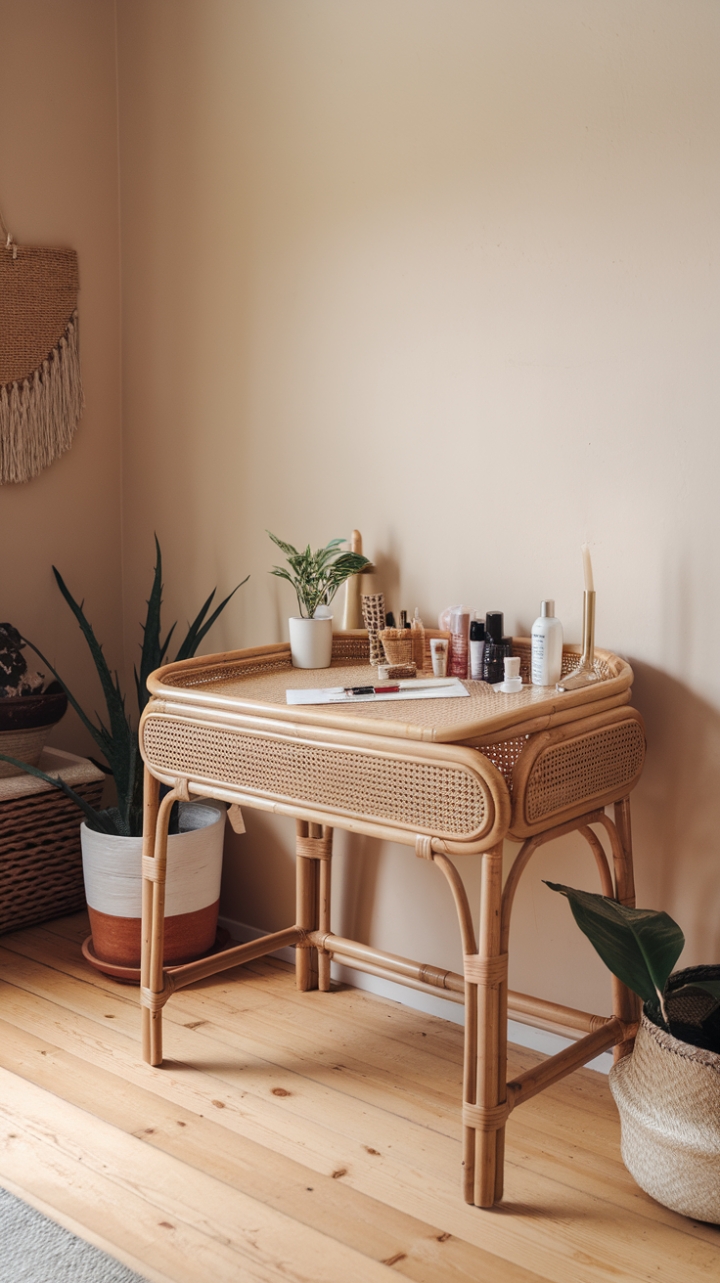 Transform Your Space: Chic Rattan Vanity for the Ultimate Beauty Sanctuary