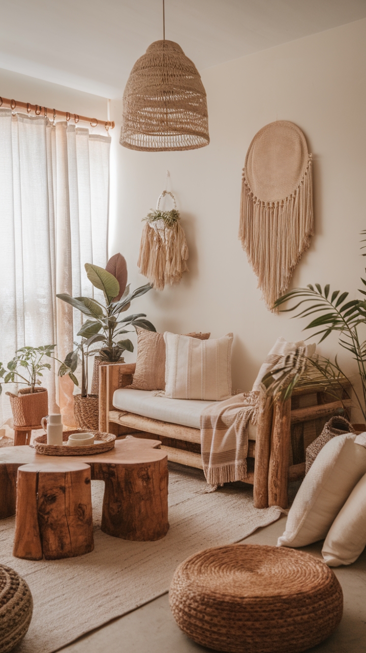 A Natural Bohemian Retreat: Rustic Charm Meets Organic Elegance