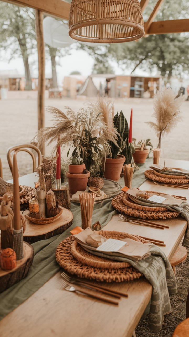 Boho-Chic Tablescape: A Rustic Escape for Laid-Back Luxury