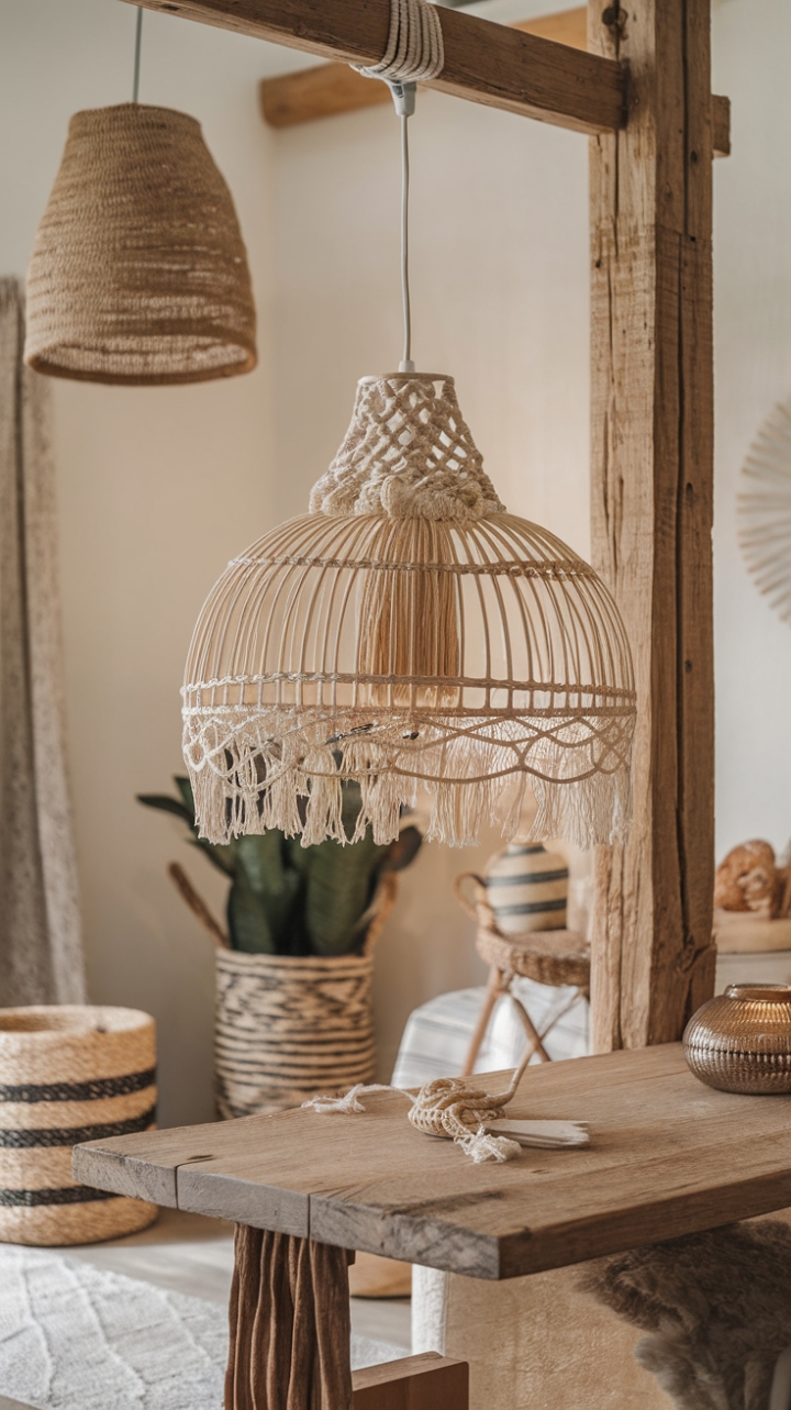 Brighten Your Bohemian Sanctuary with a Rattan Pendant