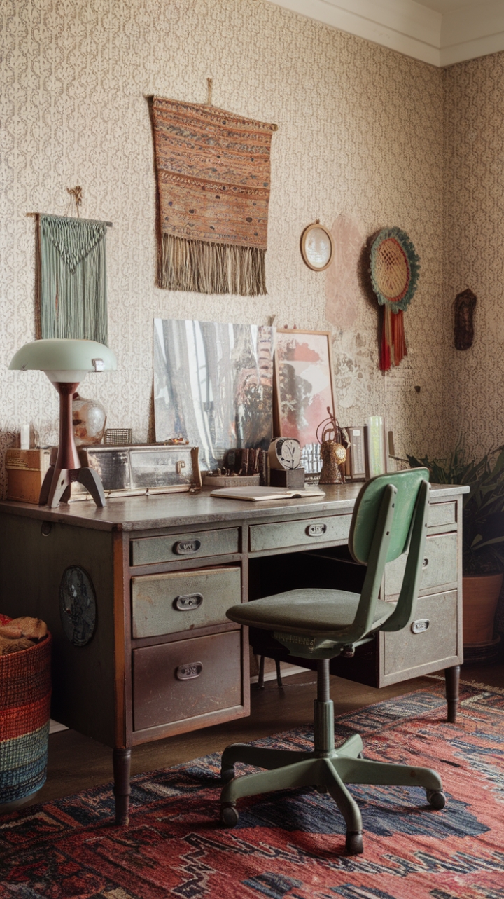 Bohemian Dream Office: Inspire Your WFH with Vintage Charm and Wanderlust Vibes