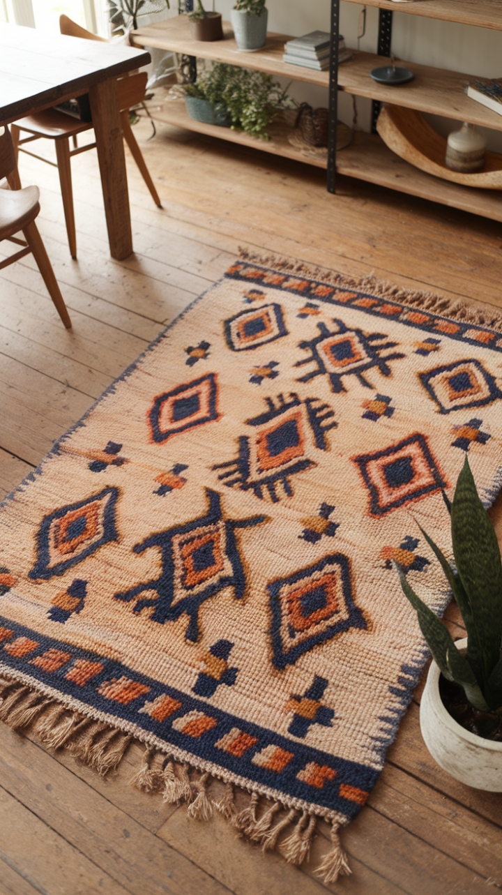 Global Chic: A Tribal-Inspired Rug Transforms Your Space into a Cozy, Well-Traveled Retreat