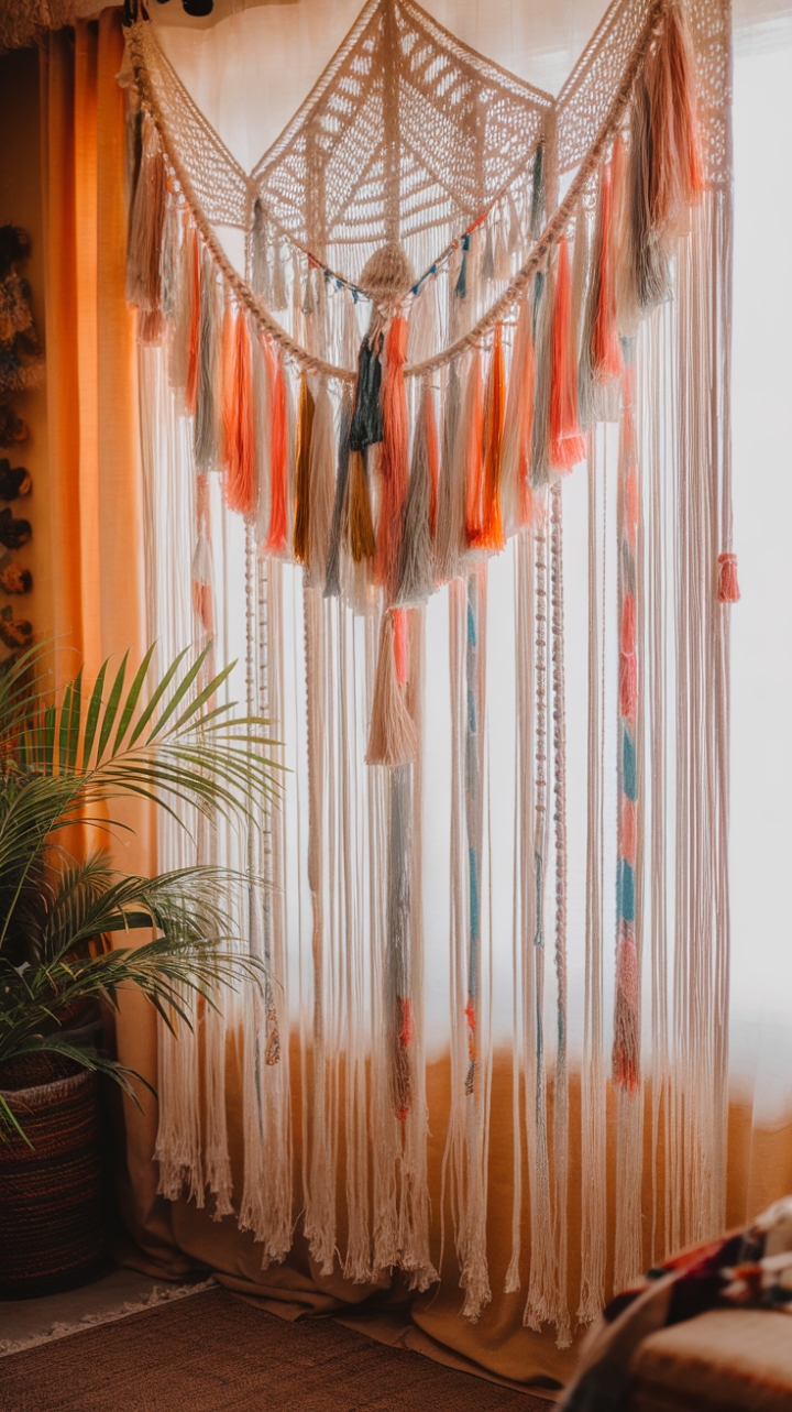 Boho Sanctuary: Macrame, Fringe, and Tribal Charm
