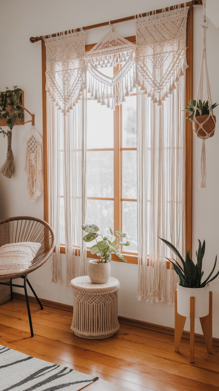 Bohemian Dreamscape: Natural Textures and Leafy Accents Create a Chic, Relaxed Vibe