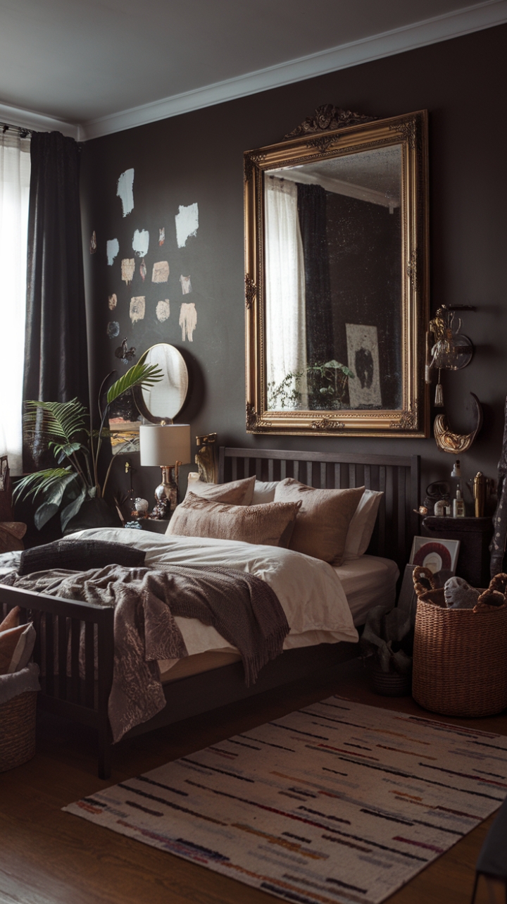 Your Dark Boho Sanctuary: A Haven of Rich Textures and Moody Charm