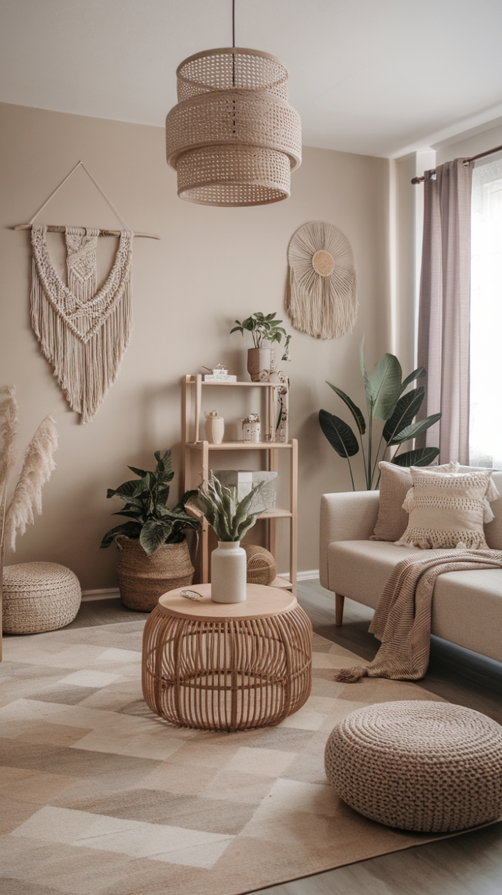 Modern Boho Sanctuary: The Perfect Blend of Scandinavian Calm and Bohemian Charm
