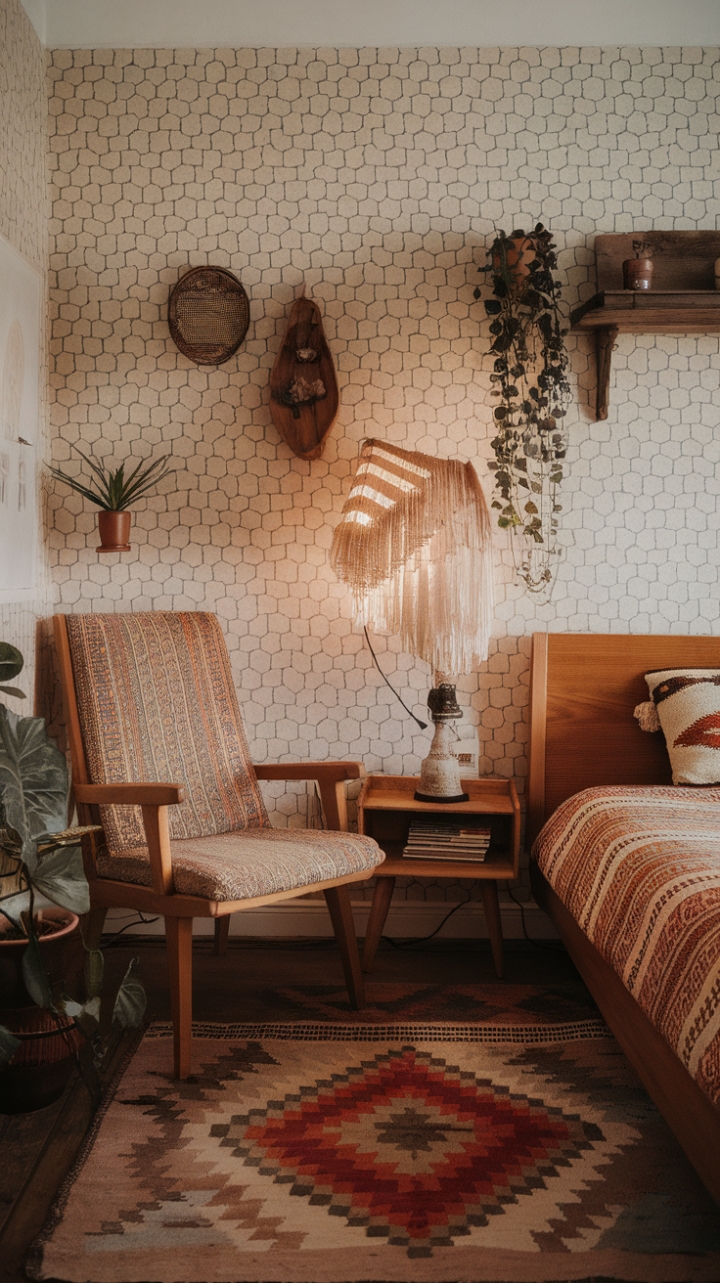 Vintage Boho Bedroom: A 70s-Inspired Eclectic Retreat