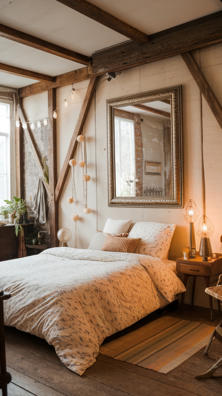 Boho-Chic Bedroom Retreat with Vintage Charm