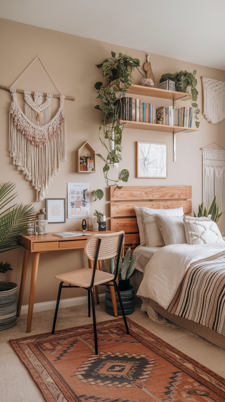 Bohemian Teen Retreat: A Cozy Sanctuary with Natural Charm