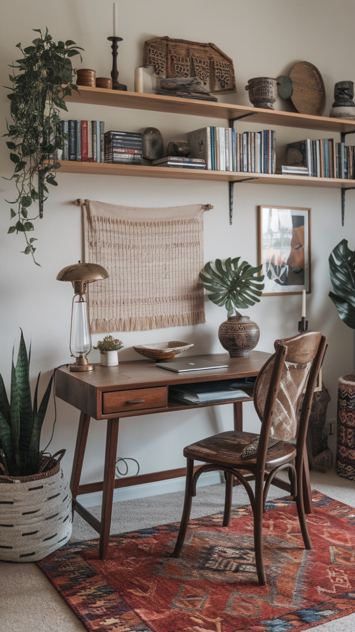 Boho Workspace: Your Cozy Sanctuary for Creativity