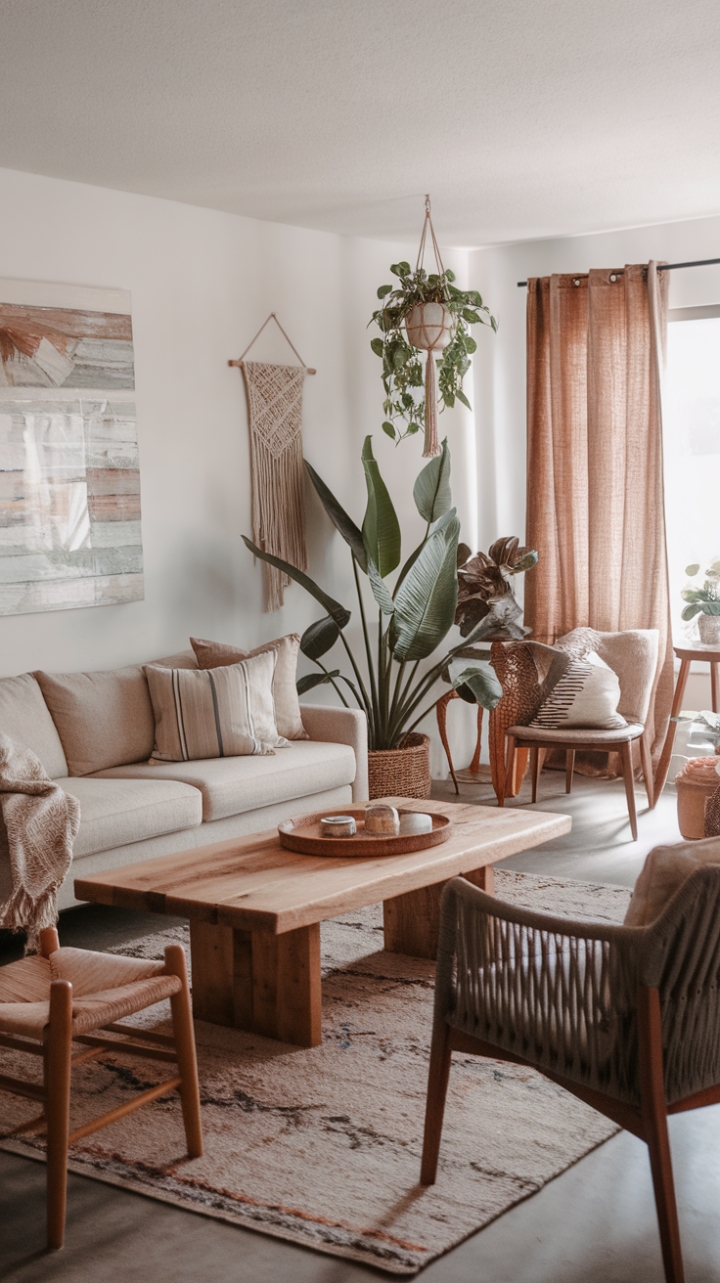 Bohemian Farmhouse Living Room: Cozy Meets Cool
