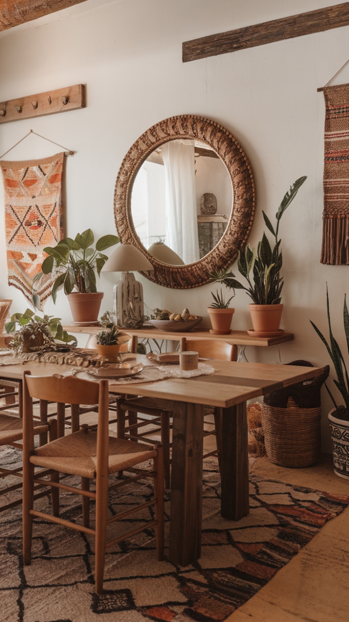 Charming Rustic Boho Dining Space