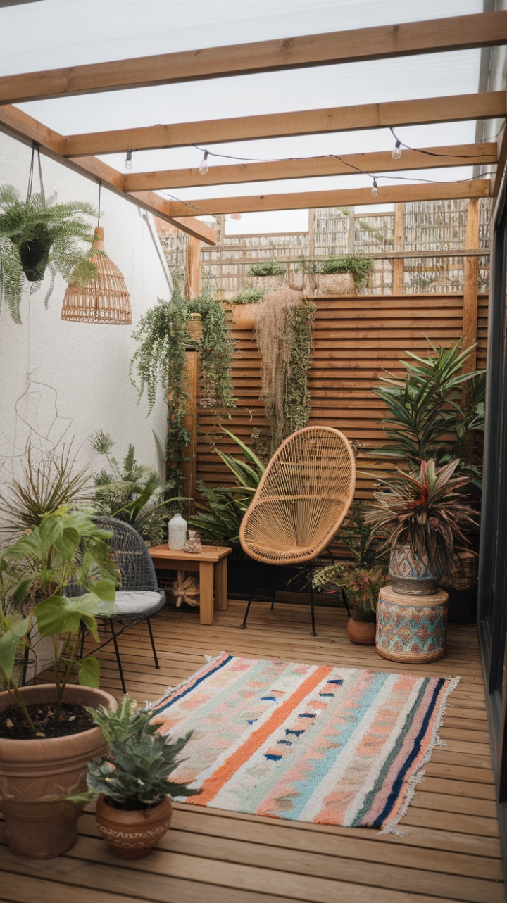 Bohemian Patio Paradise: A Vibrant Oasis for Relaxation